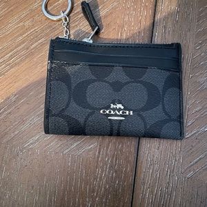 Coach Mini Skinny Id Case In Signature Canvas